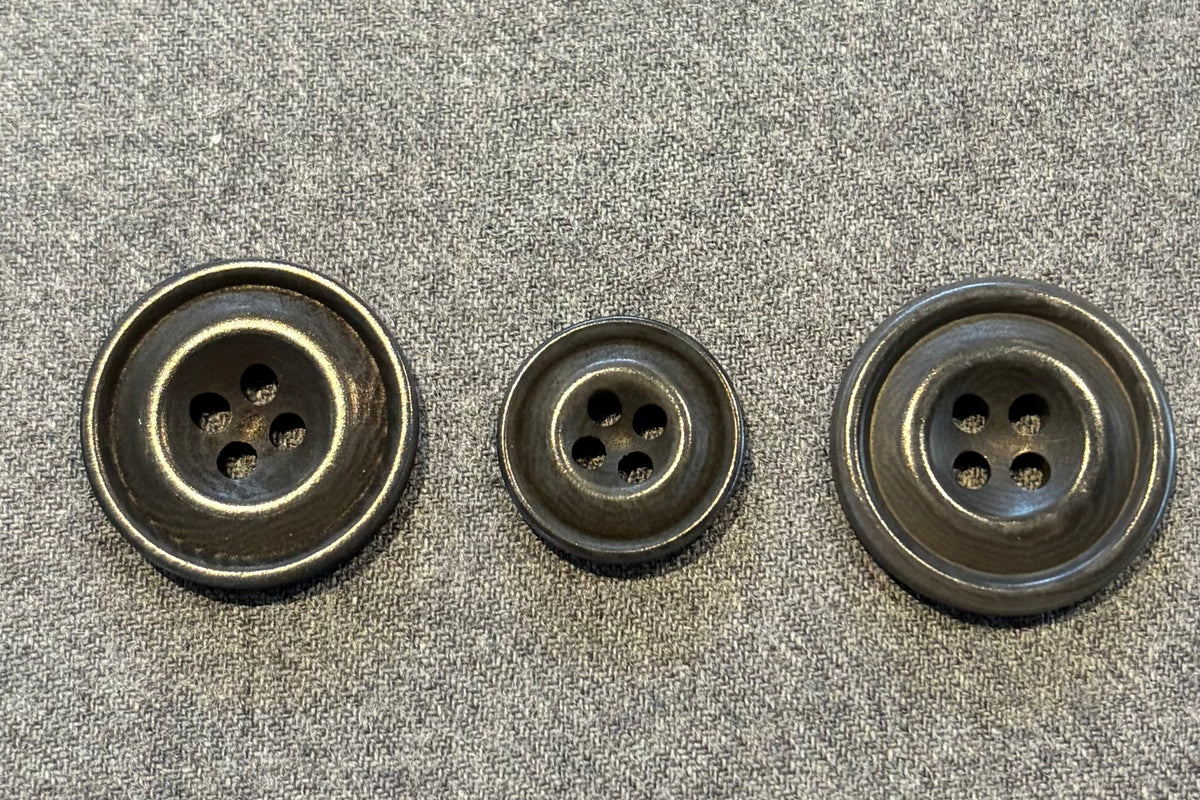 Button Grey Led Grey Corozo Button – Polished | Curated Buttons
