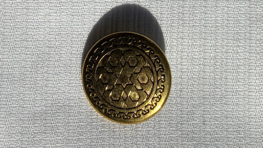 Gold Shank Button with Textured Pattern