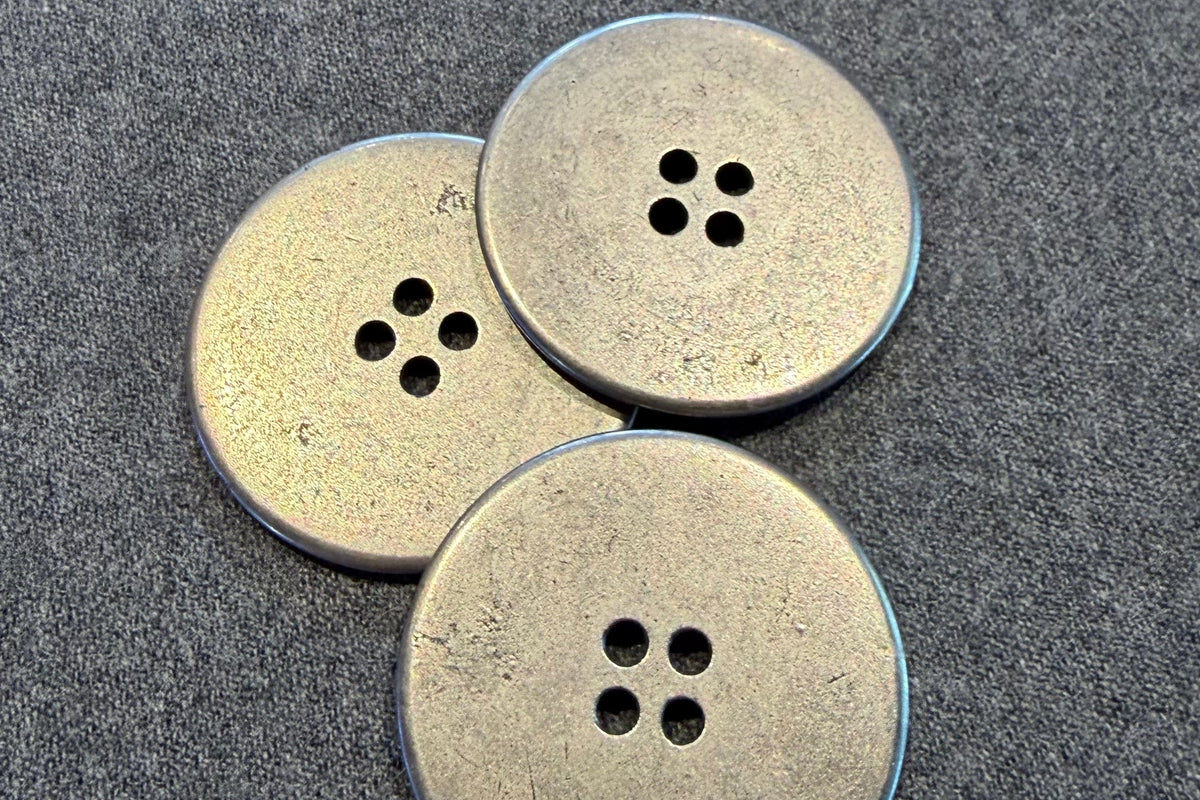 Cu Button Silver Industrial Button | Curated Buttons
