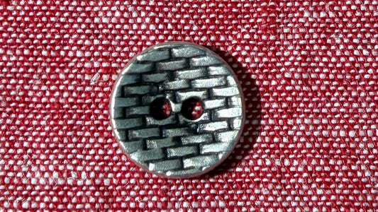 Silver Woven-Look Button