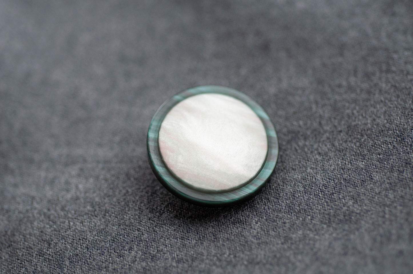 Suit or Coat Button With Stone-like Centre
