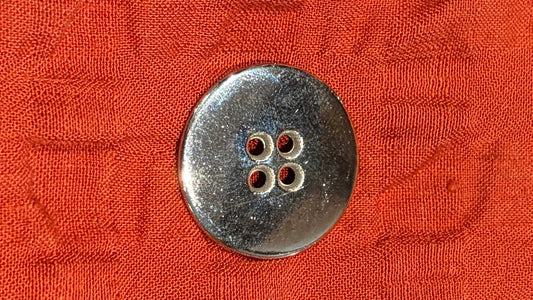 Silver Disc Button in 3 Sizes