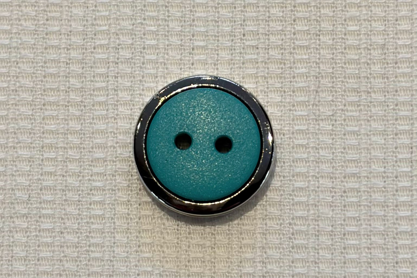 Resin Button with Silver Frame (Five Colours)