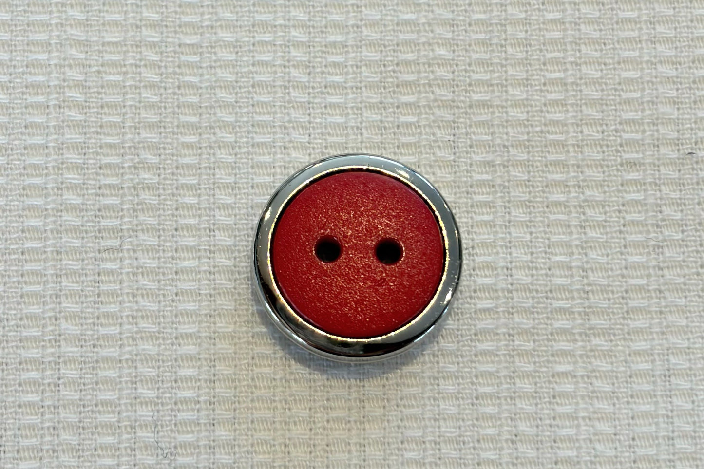 Resin Button with Silver Frame (Five Colours)