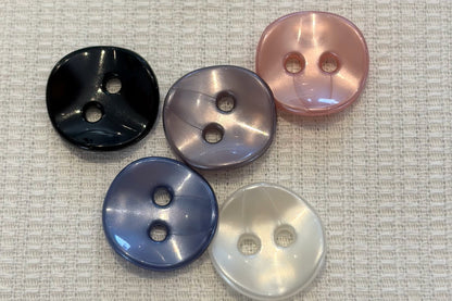 Wavy Plastic Shirt Button (Five Colours)