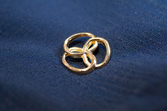 Gold Interlock Button