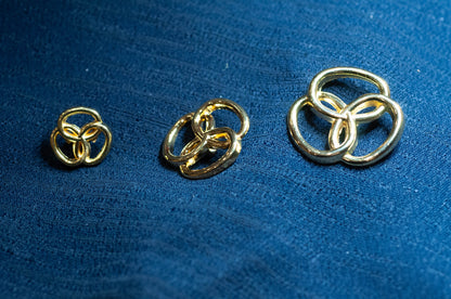 Gold Interlock Button